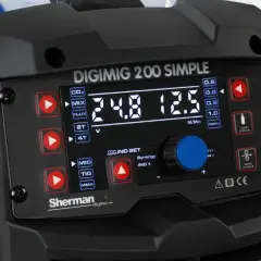 Panel sterowania spawarki Sherman Digimig 200 Simple. Tu dowiesz się, gdzie magnum spawarki produkowane.