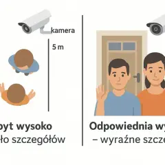 Kamery IP65 co oznaczają? Montaż na 3m zapewnia wyraźne szczegóły, na 5m - mało.