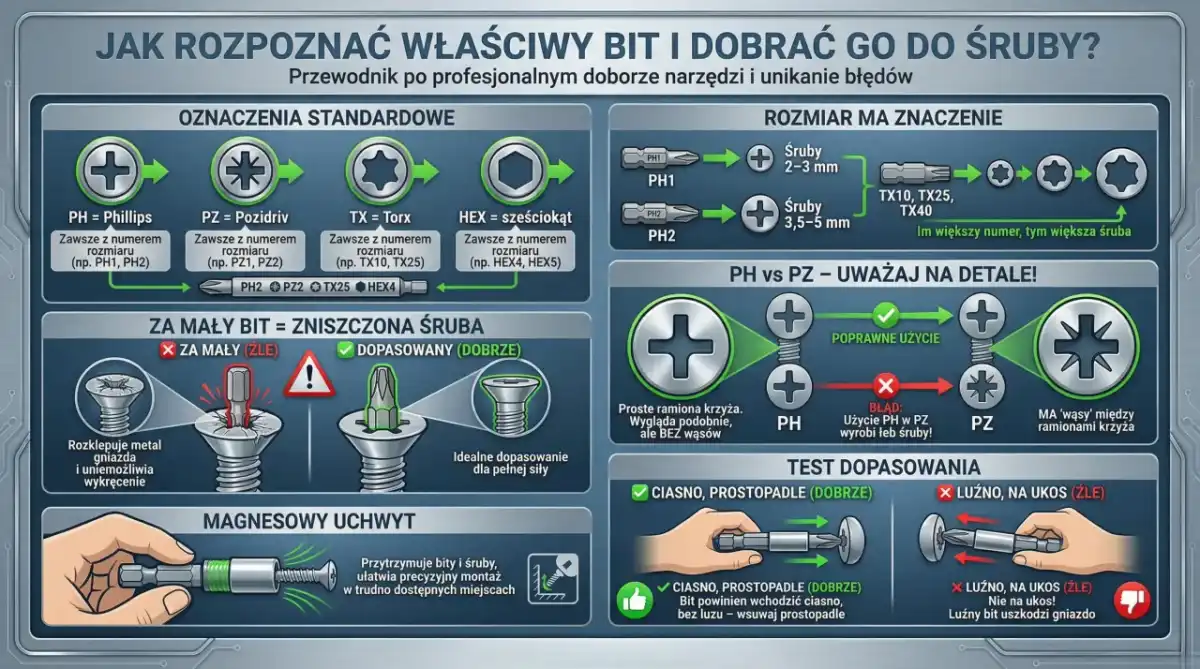 Rodzaje wkrętaków - jak dobrać PH, PZ, Torx i VDE?