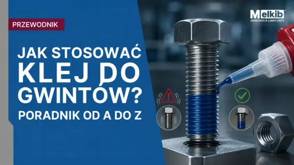 Niebieski klej do gwintów nakładany na śrubę. Poradnik "Jak stosować klej do gwintów?".